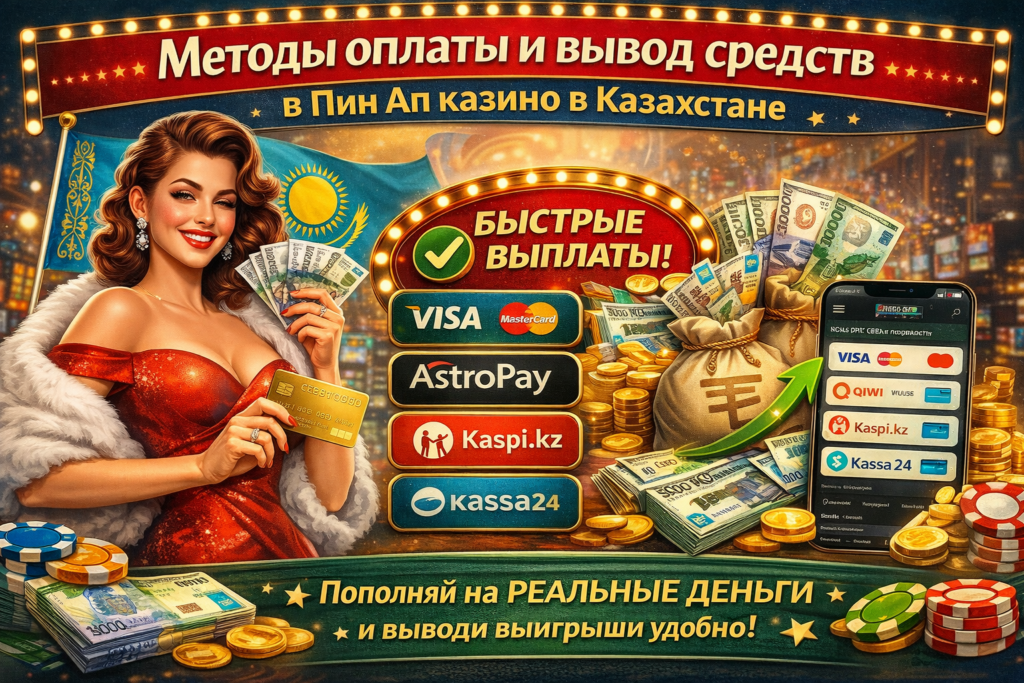 Методы оплаты и вывод средств в Пин Ап казино в Казахстане