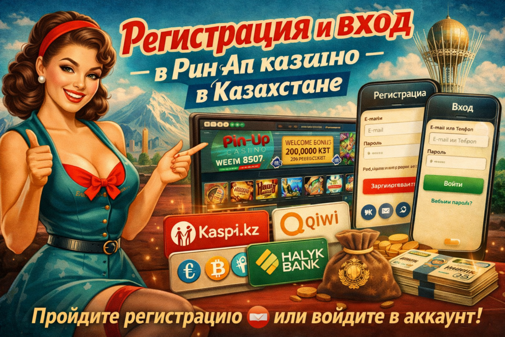 Регистрация и вход в Пин Ап казино в Казахстане